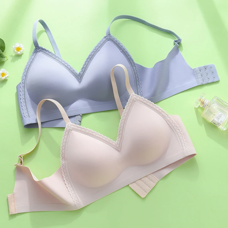 Женский кружевной бюстгальтер из натурального латекса без стальных колец |