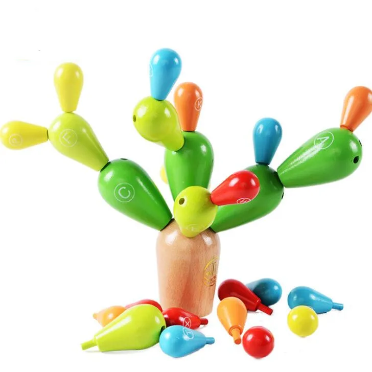 Сборная деревянная игрушка-кактус Детский обучающий материал Монтессори