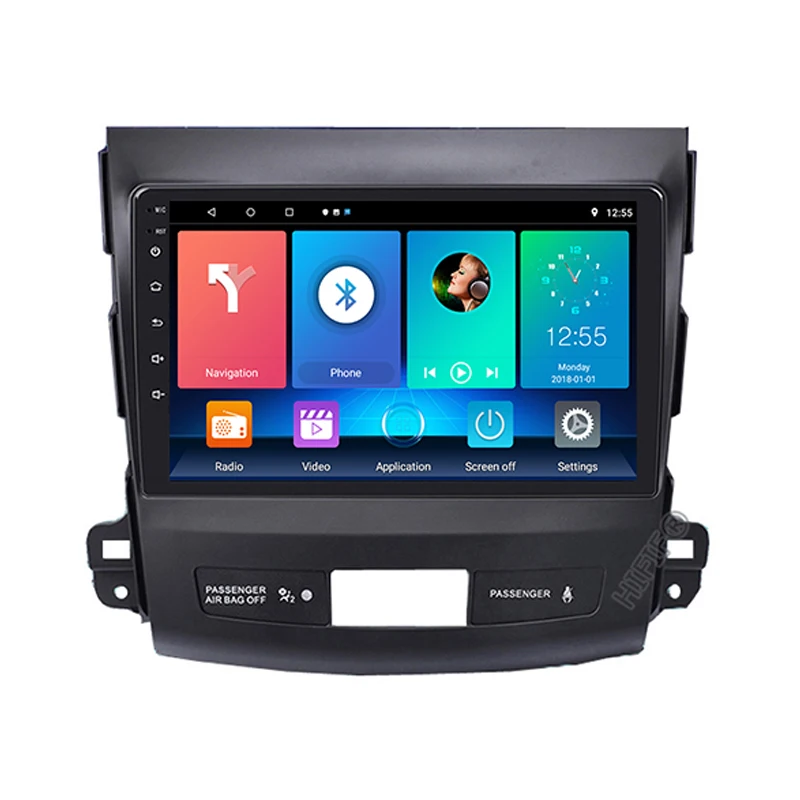 Автомобильный dvd плеер на android 10 gps мультимедийный радио для Mitsubishi Outlander 2006 2014 Peugeot