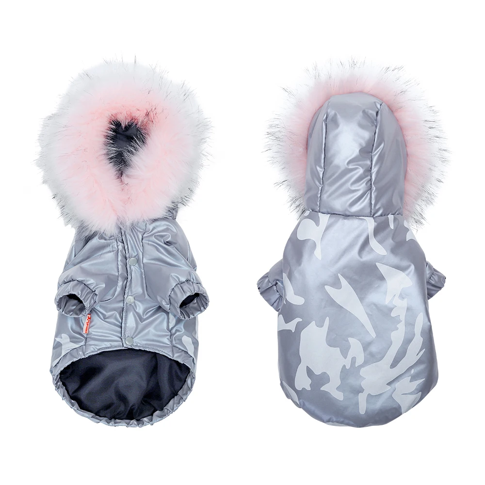

Hoopet Winter Waterproof Pet Coat Dog Cat Hoodie Clothes Winter Apparel Corgi Warm Clothing Dog Cat Jacket