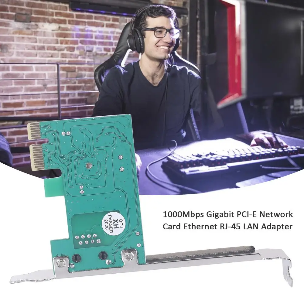 WiFi Wireless Network Card 1000Mbps Gigabit PCI-E Network Card Ethernet RJ-45 LAN Adapter For Laptop PC