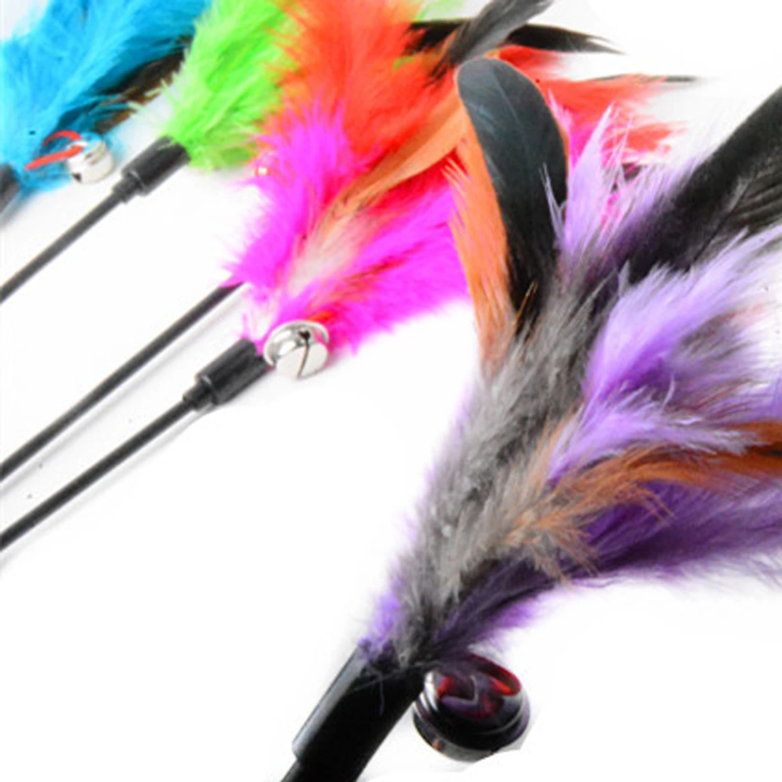 Забавная палочка для кошек 1 шт. Интерактивная игрушка кошачье перо игрушечная