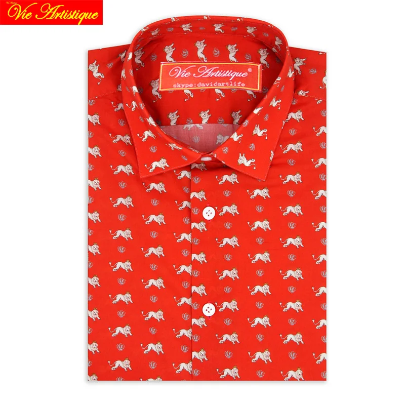 

custom tailor made Men s bespoke dress shirts business casual wedding blouse orange floral lion cotton UK LIBERTY tailorsuit