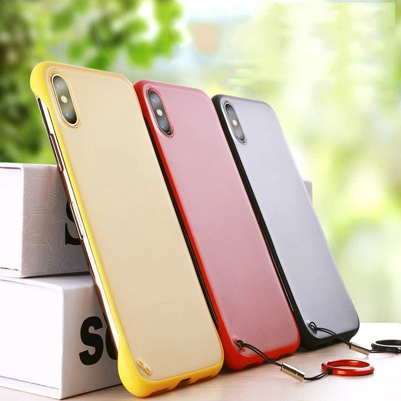 Прозрачный матовый жесткий чехол для телефона iPhone X 7 6 6S 8 Plus ультратонкий