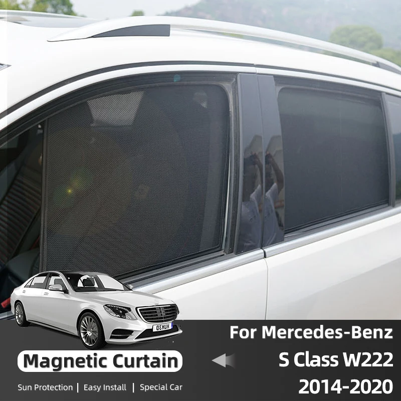 

For Mercedes Benz S Class W222 2014-2021 Magnetic Shading Sunshade Curtains In The Car Shade By Sun Windshield Accessory