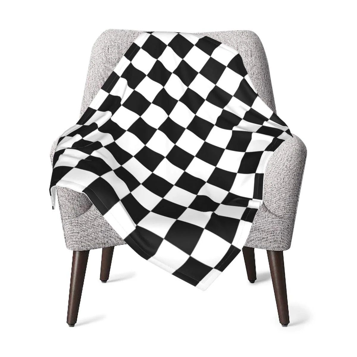 

Black White Race Checkered Flag Baby Blanket Super Soft Newborn and Toddler Blanket Children 30x40 Inch