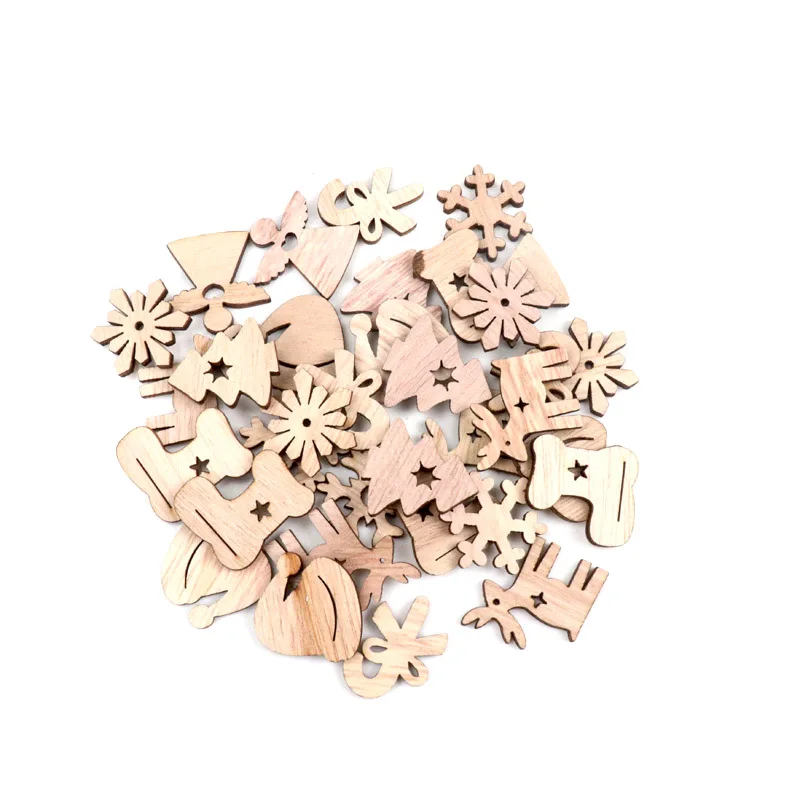 40 шт. Деревянная Рождественская елка подвесное украшение Скрапбукинг Ремесло