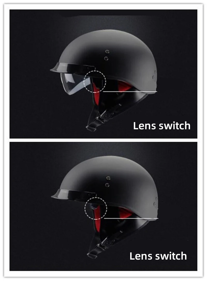 Винтажный полулицевой мотоциклетный шлем Casco Casque Moto Ретро шлемы с внутренним