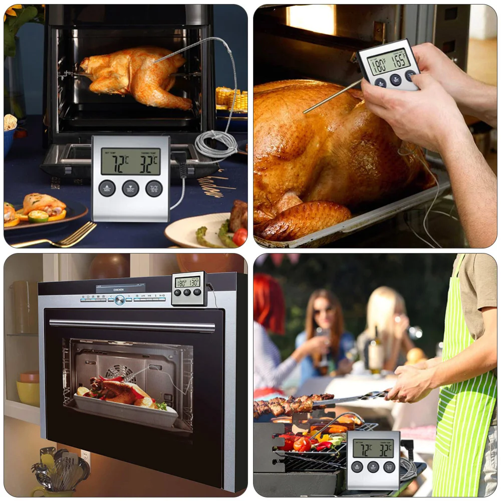 

1 Set BBQ Baking Oven Kitchen Food with Clip (Silver)