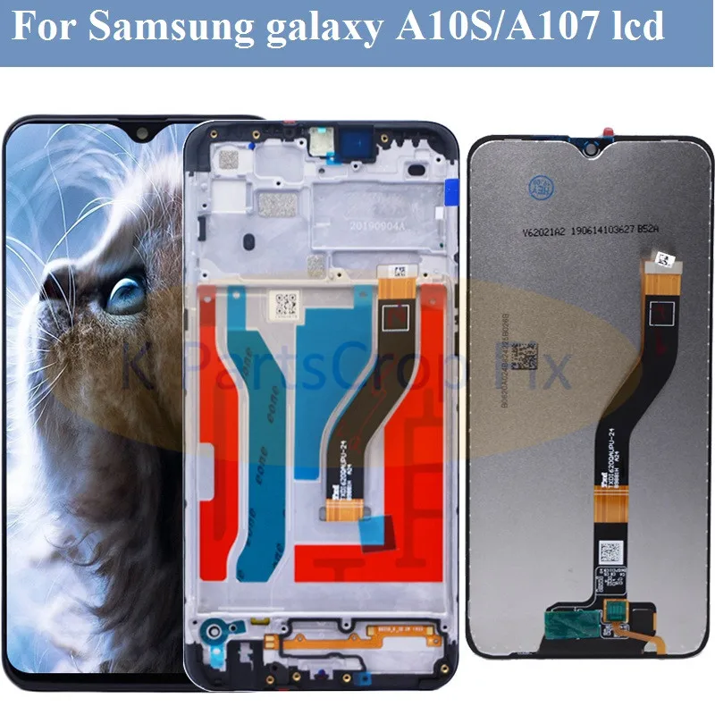 ЖК дисплей с дигитайзером для Samsung galaxy A10S A107/DS A107F A107FD рамкой сенсорный экран