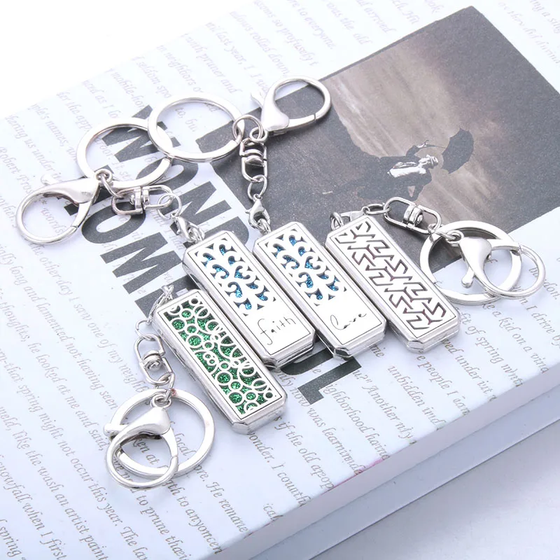 Креативный прямоугольный подвесной брелок распылитель эфирного масла для