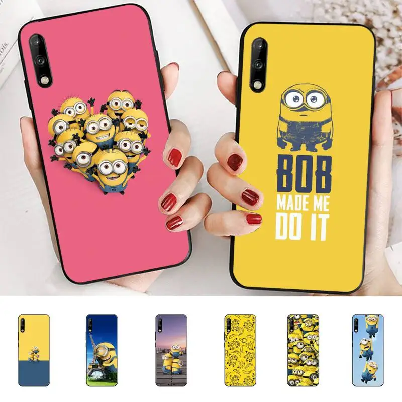 

Cute Cartoon Miniones Yellow Phone Case For OPPOR F11 F3 F5 F9 F7 A59 A73 A75 A7X A77 A71 A39 A83 soft Cover Fundas