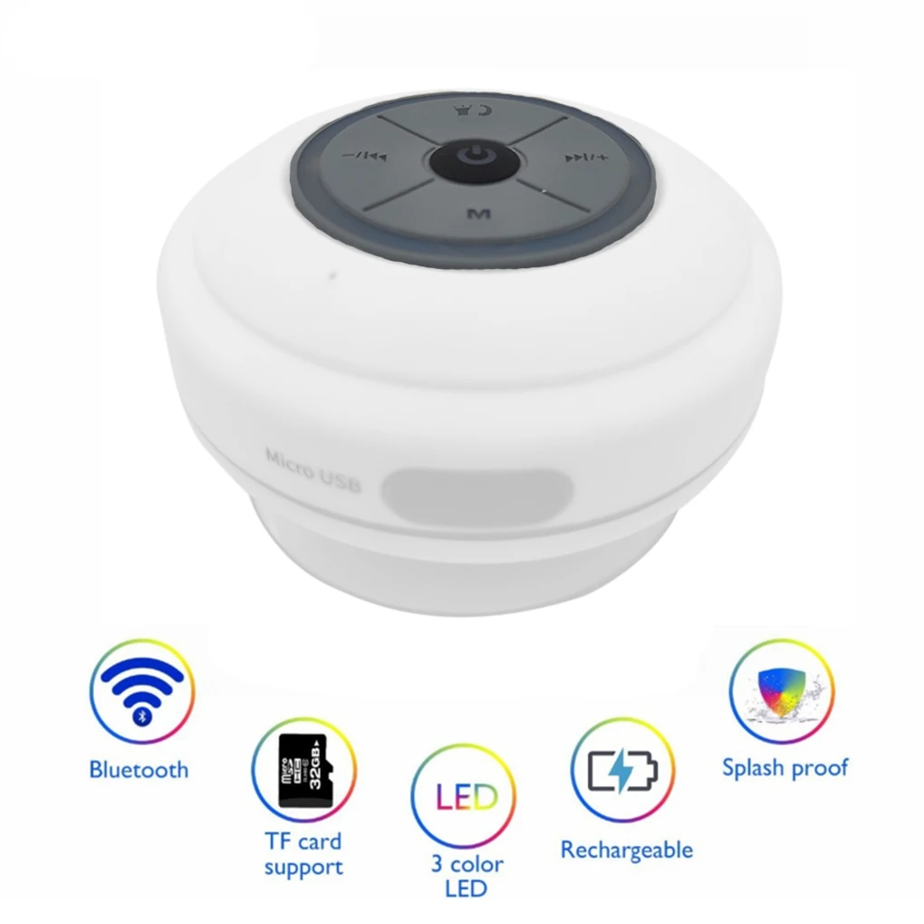

Portable Bluetooth Speaker Wireless Waterproof Shower Speakers for Phone PC Bluetooth Soundbar Hand Free Car Speaker Loudspeaker