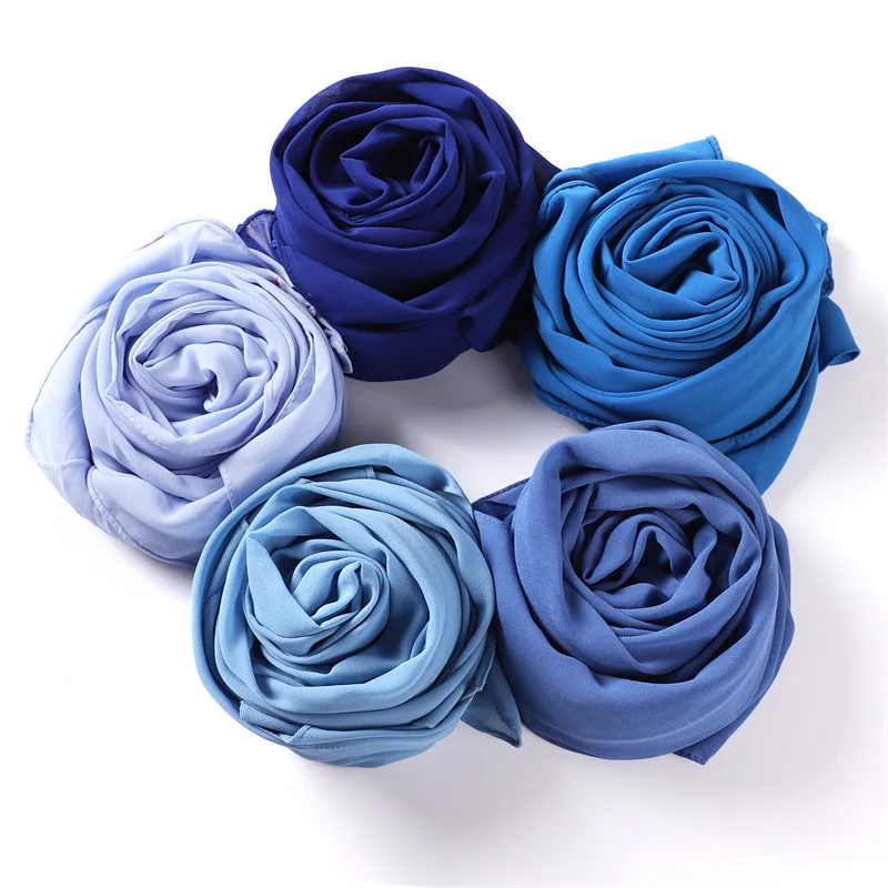 Женская шифоновая повязка на голову мягкий головной платок в мусульманском