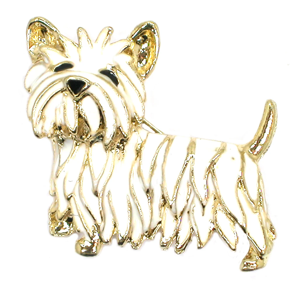 60 шт./партия броши с эмалью в виде пуделя