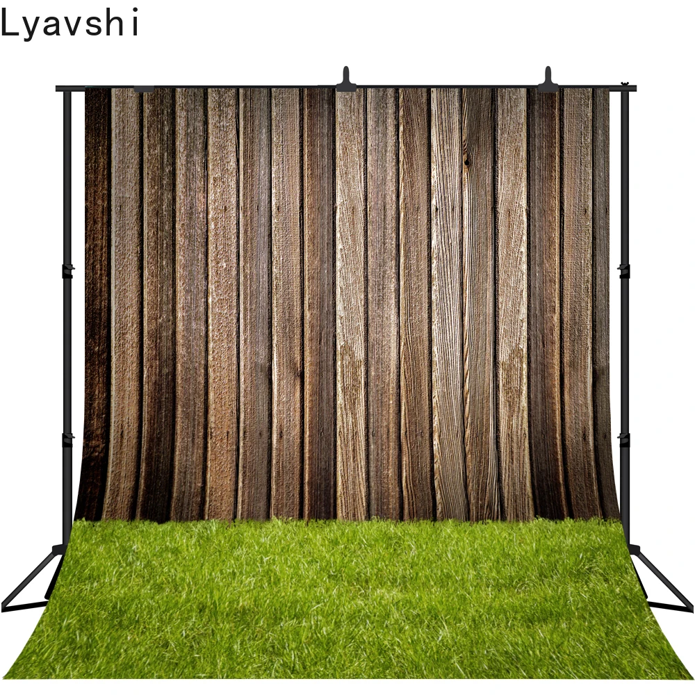 

Фоны Lyavshi для детской фотосъемки с изображением деревянной доски травы пола весенней сцены