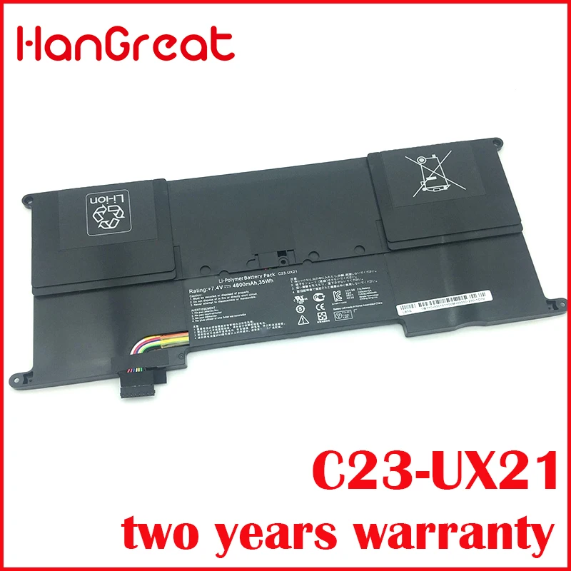 HanGreat C23 UX21 4800 мАч натуральная Новая батарея для ноутбука Asus ZenBook UX21A UX21E серия Ultrabook