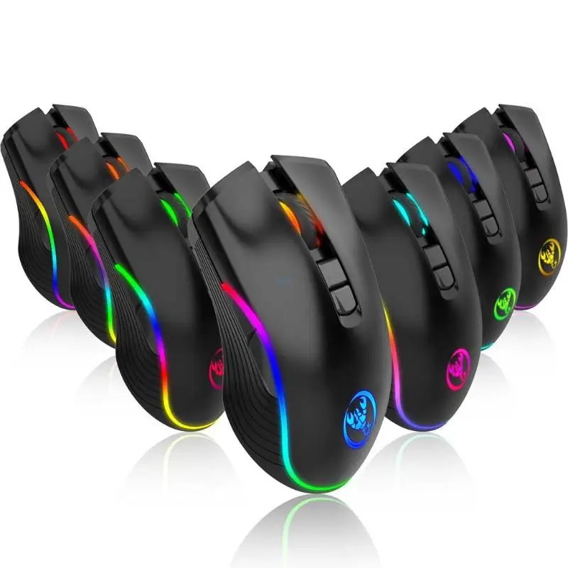 

2.4Ghz Wireless Gaming Mouse Rechargeable 2400DPI Adjustable RGB Gamer Mice