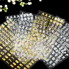 Самоклеящиеся буквы, цифры, поделки, наклейка s, украшение, дневник, наклейка для альбома, Ручная книжка, стикеры, мерцающие наклейки s