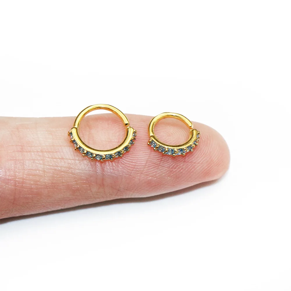 

30pc Mix Gems Gold Nose Ring Hoops Hooks Crystal Nostril Septum Nasal Helix Tragus Conch Piercing Barbell Bar Studs Body Jewelry