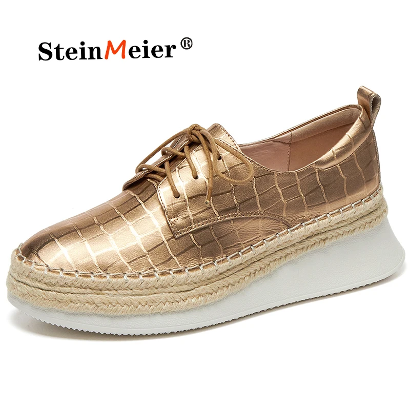 Женские оксфорды на плоской подошве для женщин Женская обувь из натуральной кожи