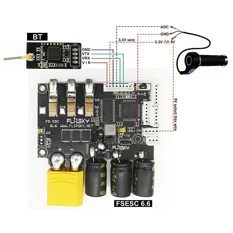 Беспроводной модуль Bt 2 4G на основе проекта Nrf51_Vesc для Vesc6 Esc | Электроника