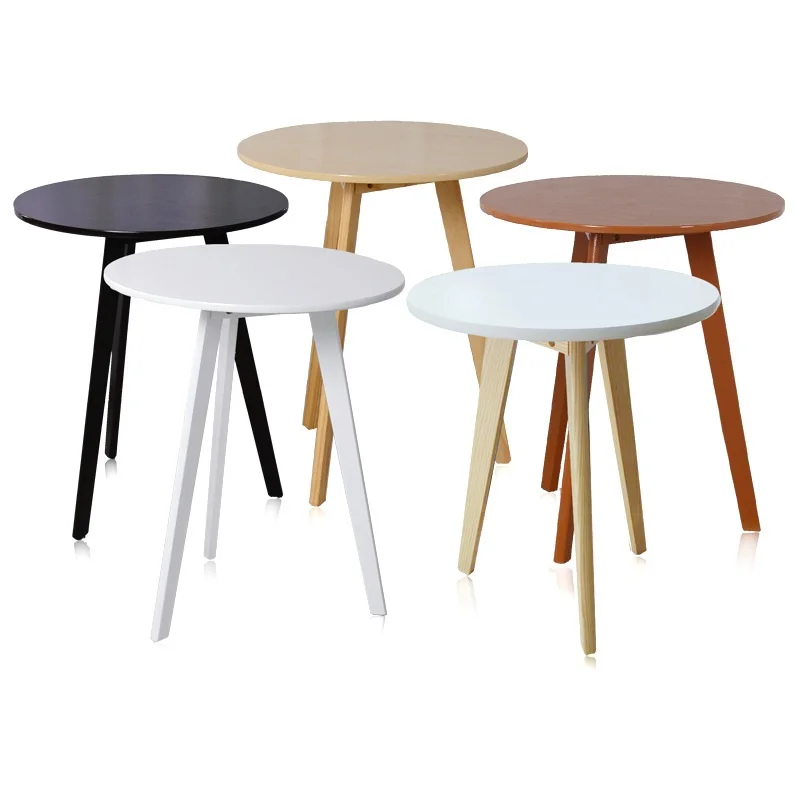 Simple Wood Work Negotiation Table Low Small Coffee Round Table Modern Living Room Side Table modern simple negotiation table and chair north ouyang table leisure reception coffee tea shop table small round table