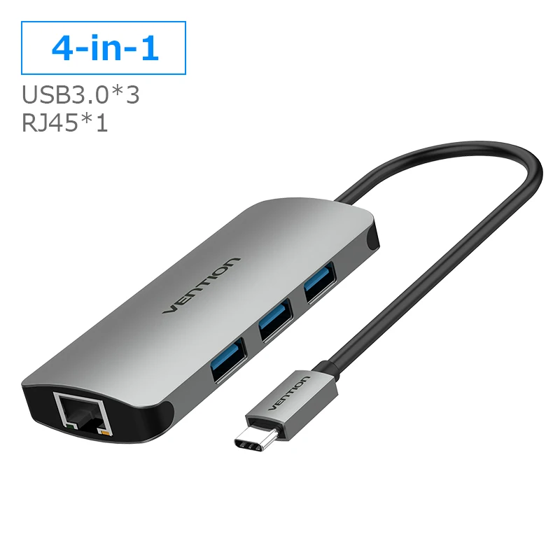 Vention Thunderbolt 3 адаптер док-станции USB C к HDMI USB 3,0 хаб RJ45 PD для MacBook Pro huawei P20/Коврики 10 USB-C концентратора - Цвет: CHFHA