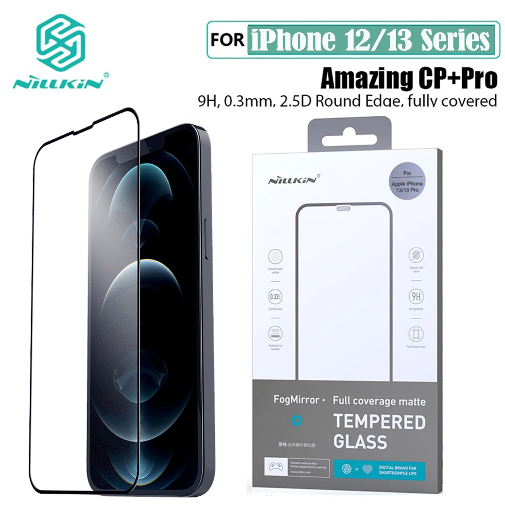 

For iPhone 13 12 Pro Max Tempered Glass For iPhone13 Pro Nillkin FogMirror Matte Glass Full Screen Protector For iPhone 13 12