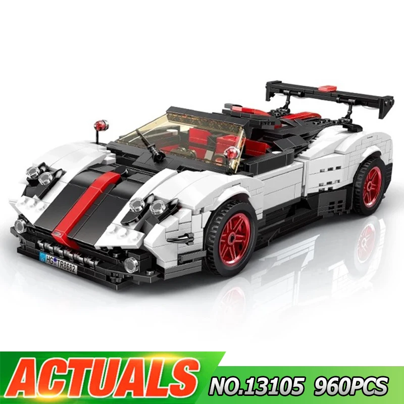 

Mould King Moc 13105 High Tech Car Pagani Zonda Cinque Roadster Building Blocks Super Racing Car Bricks Assembly Model for Kids