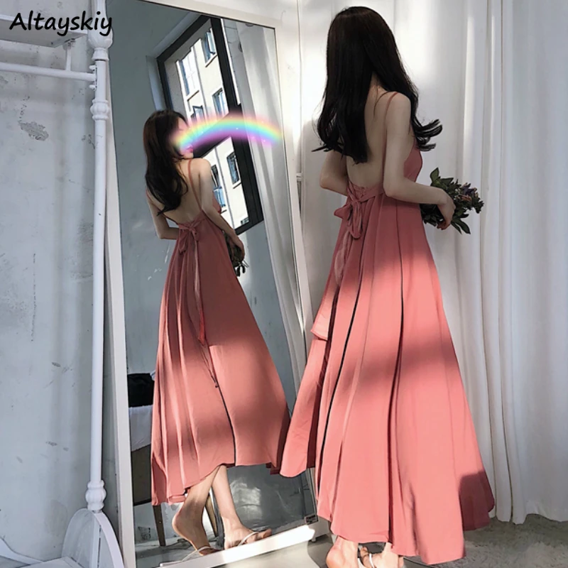 Платье женское ТРАПЕЦИЕВИДНОЕ с открытой спиной пикантное Бандажное длинное