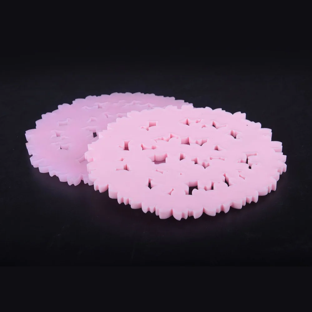 

5PCS Creative Lace Flower Hollow Coaster Silicone Coffee Table Cup Mats Placemat Kitchen Cook Accessories Table Decoration