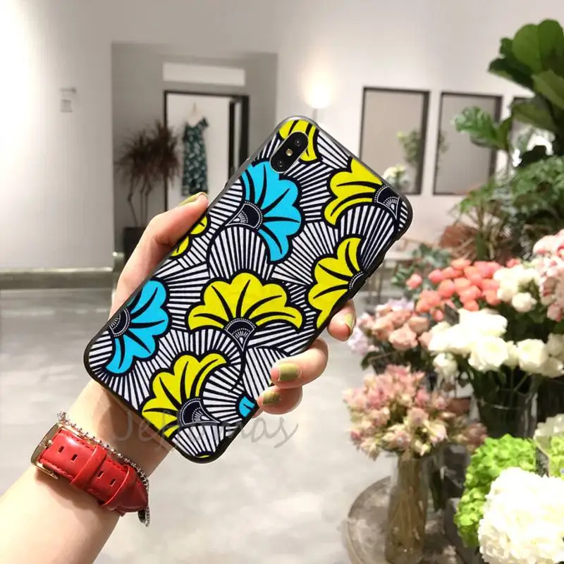 

African fabric print Phone Case for iPhone 11 12 mini pro XS MAX 8 7 6 6S Plus X 5S SE 2020 XR