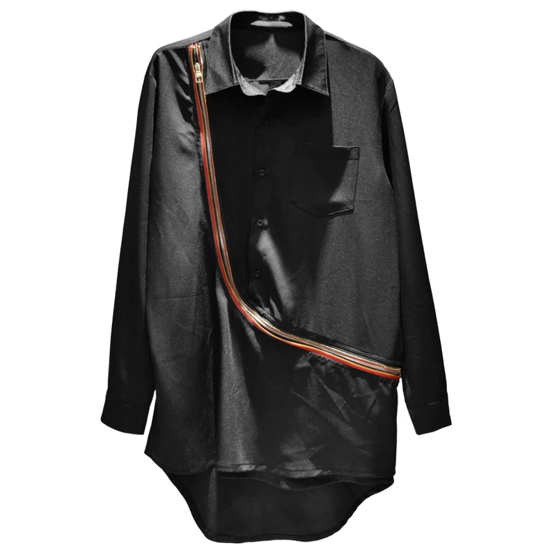 Мужская Готическая рубашка оверсайз в темноте подиумная уличная футболка с