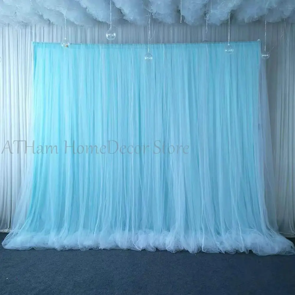 Sliver Gray Tulle Chiffon Backdrop for Bridal Shower Wedding Ceremony Curtains Photo Booth Background | Дом и сад