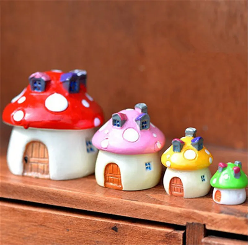 Милый 4 цвета DIY Смола Сказочный Сад ремесло украшения миниатюрный микро Гном