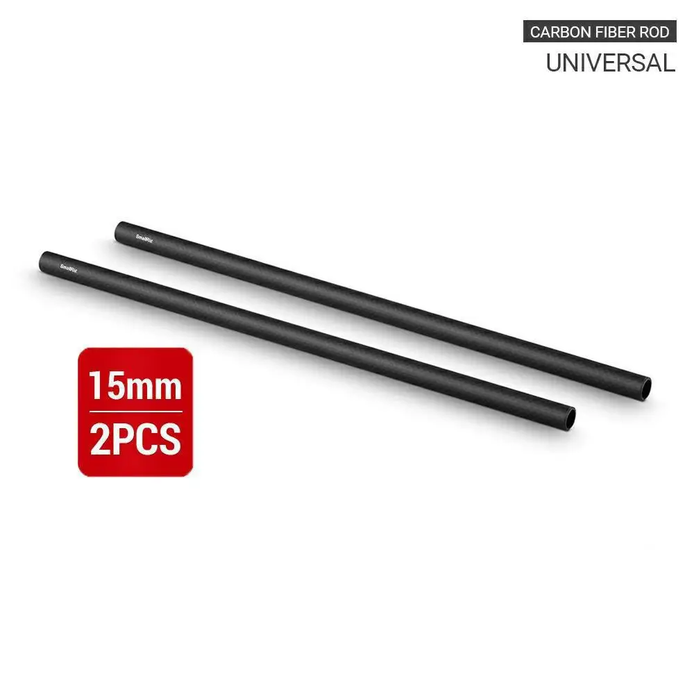 

SmallRig 15mm Carbon Fiber Rod Precision Crafted Support Rods 12inch Long for Dslr Camera Shoulder Rig System - 851 (2Pcs Pack)