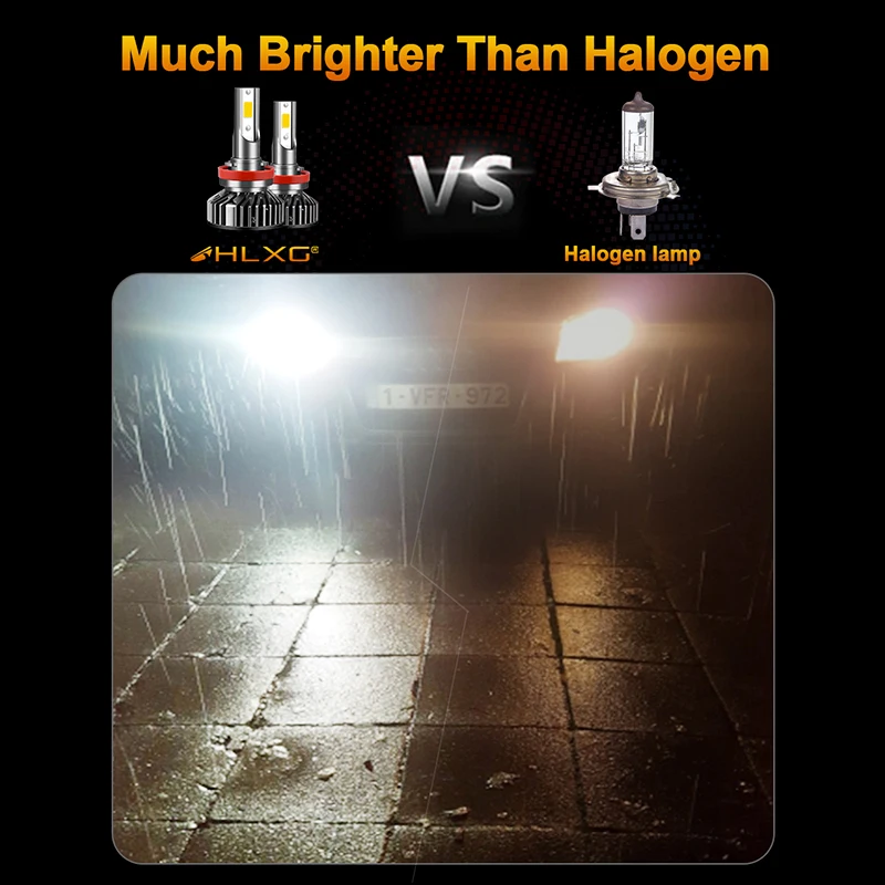 2 шт. Автомобильные светодиодные ламсветильник h4 50 Вт 10000 лм|Передние LED-фары для