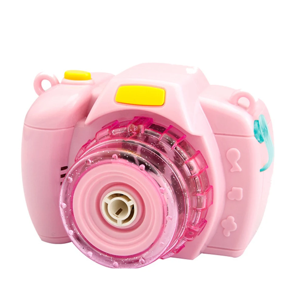 

Kids Toy Camera Fun Detachable Durable Childrens Battery Powered ABS Blowing Bubbles Gift Dynamic Electric Music Light