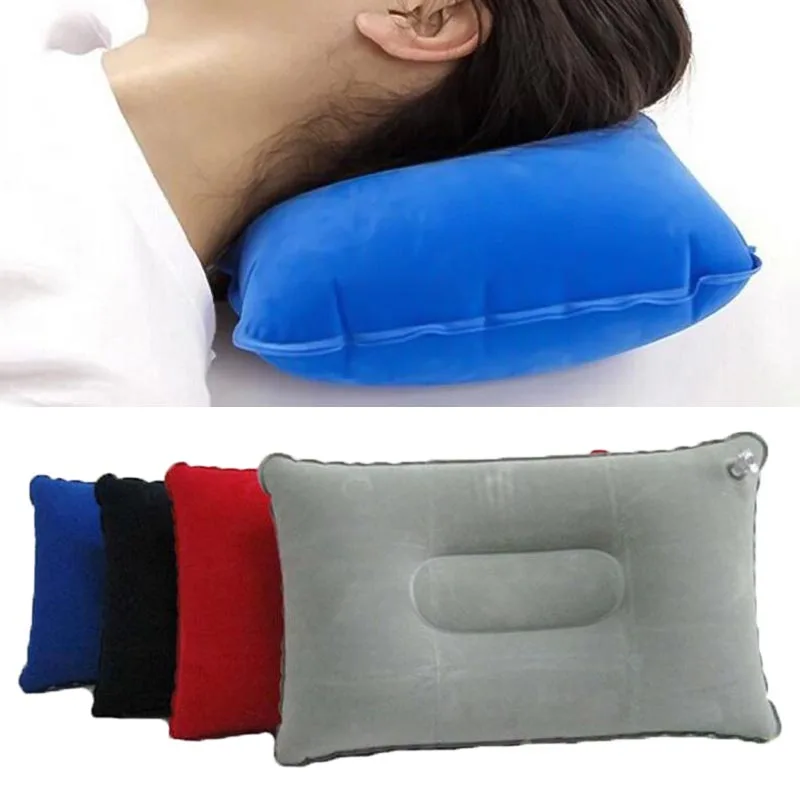 

Outdoor Portable Folding Inflatable Pillow Double Sided Flocking Mini Pillow for Camping Travel Hiking Kamp Office Plane