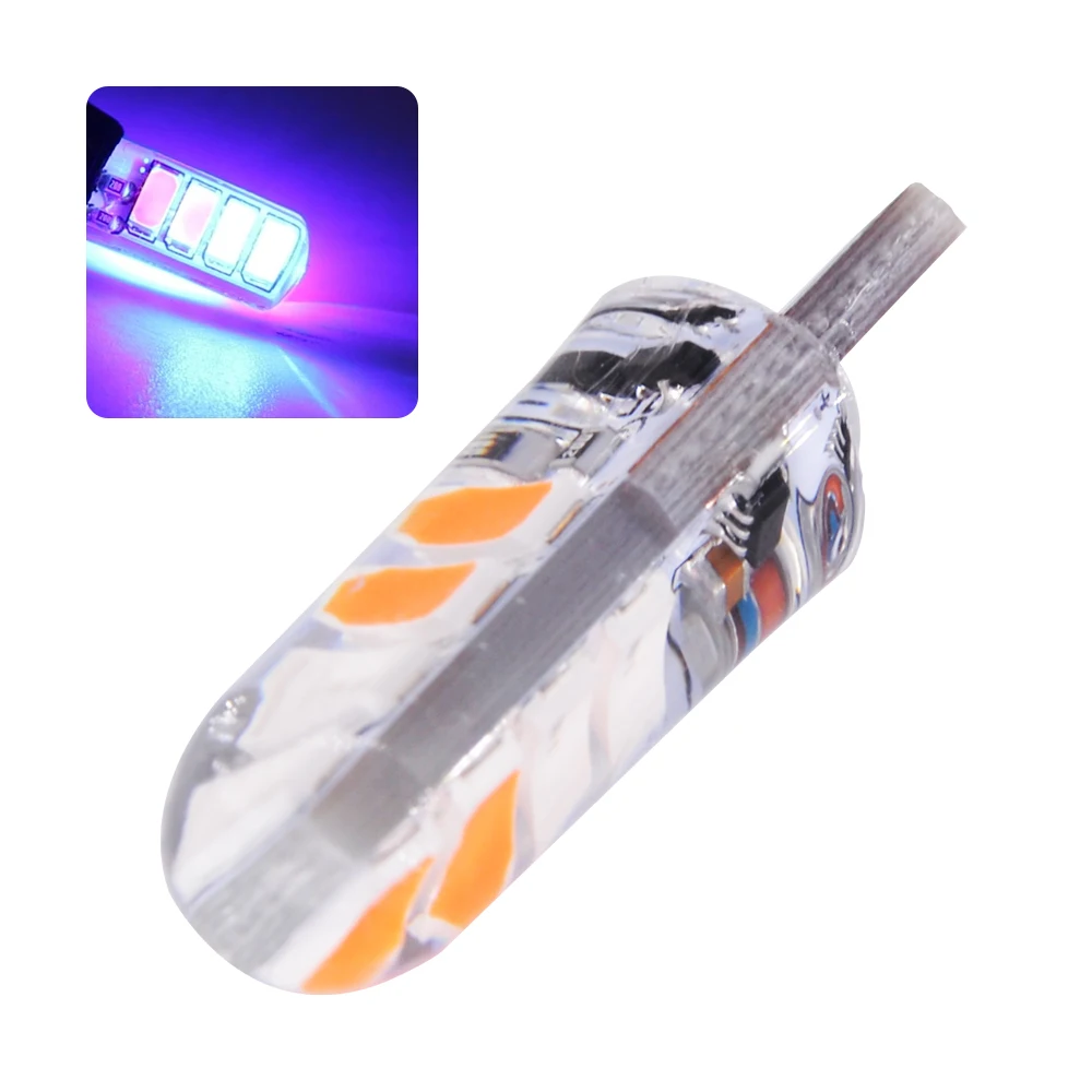 100 шт. T10 светодиодный W5W автомобильный светильник Лампочка 8 Para авто Интерьер