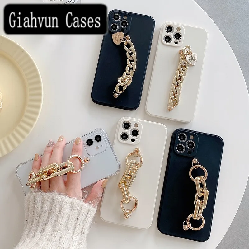 

Hot Japan Plating Acrylic Bracelet Chain Soft Cases For iphone 12 13Pro Max MiNi 11 Pro Max XR X XS Max 7 8 plus 6 SE 2020 Cover