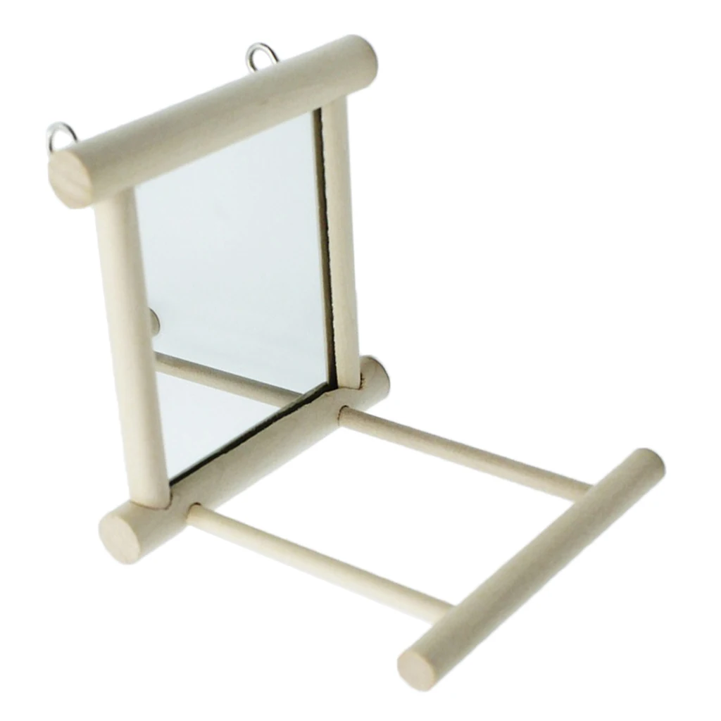 

Bird Swing, Parrot Cage Toys, Swing Hanging Play with Mirror for Greys Parakeet