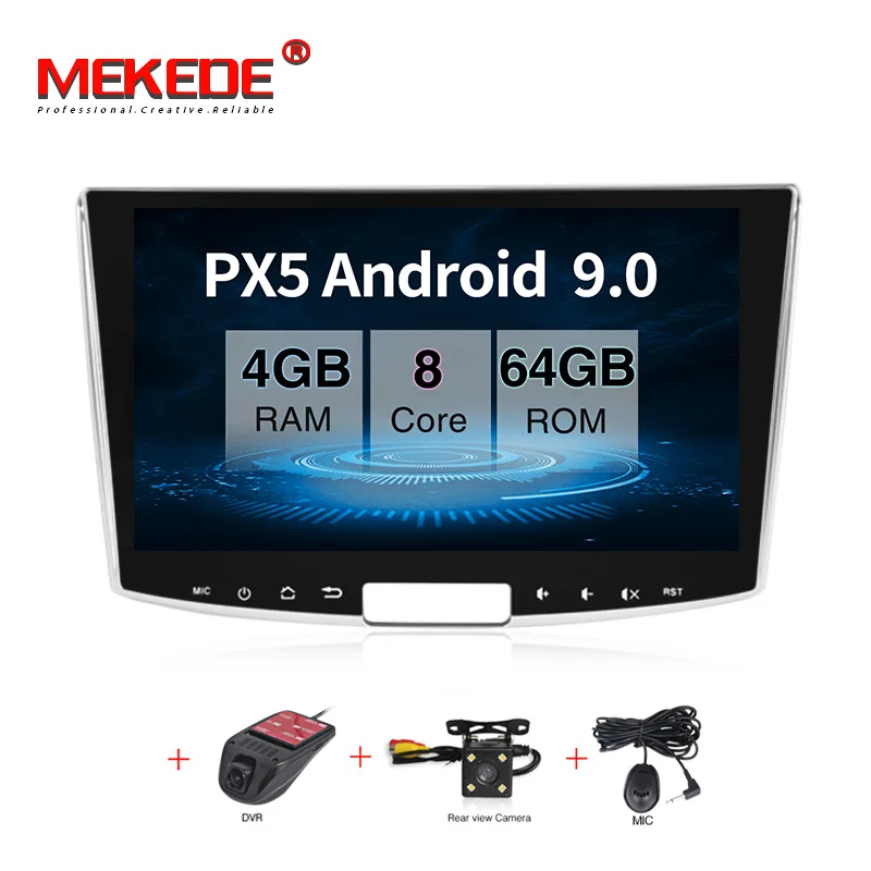 MEKEDE 10," PX30 Android 9,0 автомобильный dvd мультимедийный стерео для Volkswagen VW Passat B6 B7 CC Magotan 2011- gps navi авторадио - Цвет: 64G dvd camera DVR