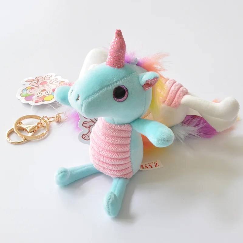 12 см в полоску Радуга Единорог кулон бутик женская сумка мягкая новая