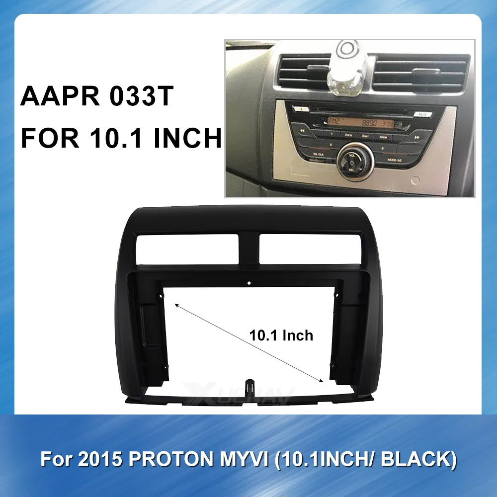

Автомобильный радиоприемник 2Din 10,1 дюйма, панель Fascia с gps-Навигатором для PROTON MYVI 2015 (черный), автомобильная аудиорамка, автомобильная dvd-панел...