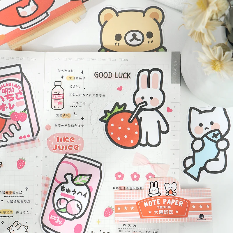 30 шт./лот блокноты для записей Стикеры заметок чайные говорящие ежедневные