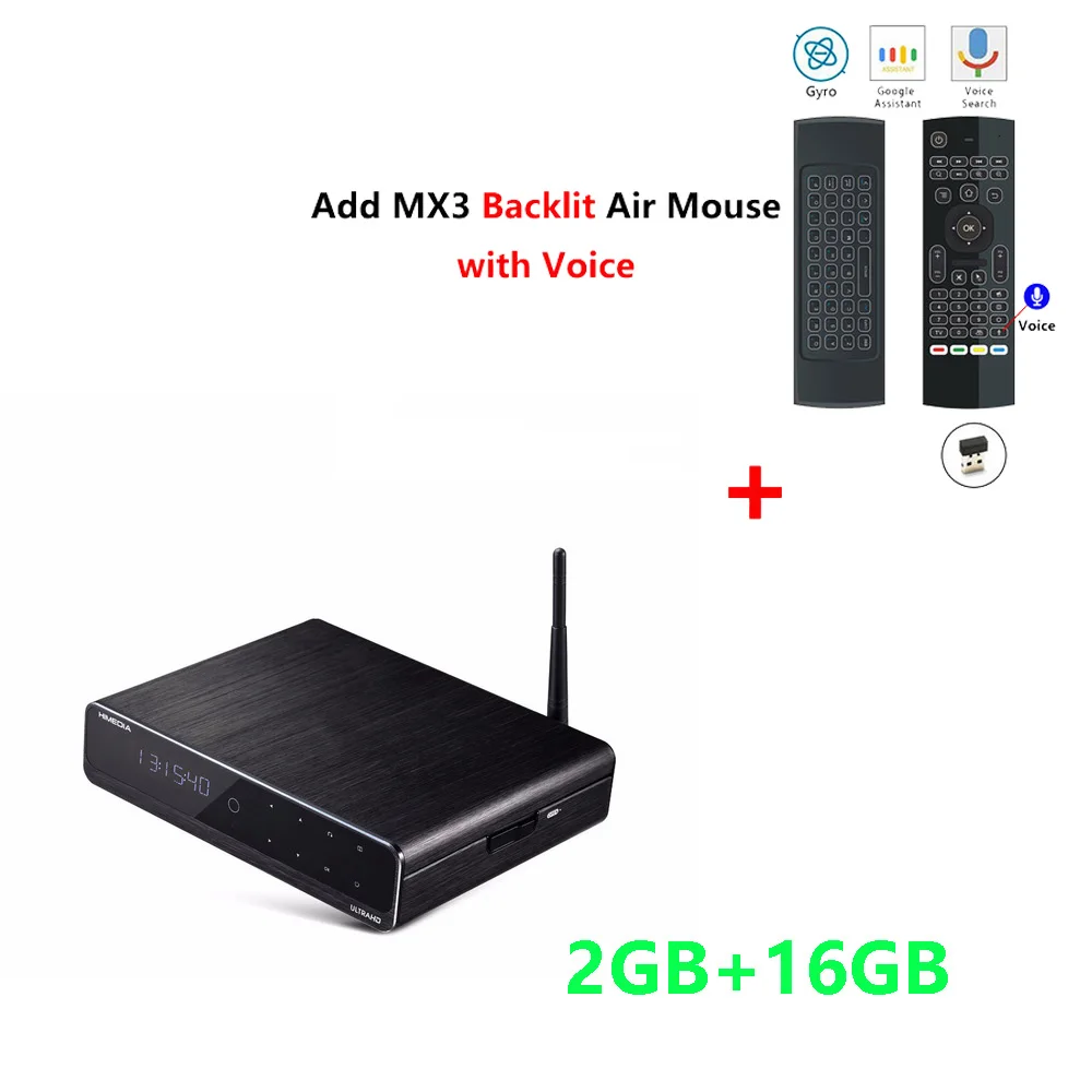 Himedia Q10 Pro Mali-720 GPU HiSilicon HI3798 процессор Android 7,1 телеприставка 2 ГБ DDR3 16 Гб eMMC 2,4/5 ГГц Bluetooth 4,0 Смарт ТВ приставка - Цвет: Q10 Pro add mx3l mic