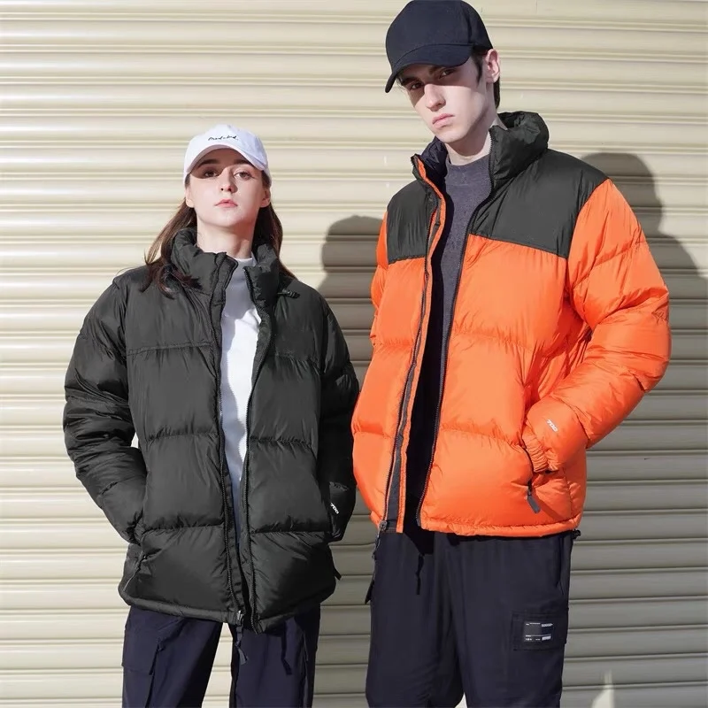 

Men's down jacket men's white duck down tooling thickening youth trend leisure winter men and women couples warm jacket