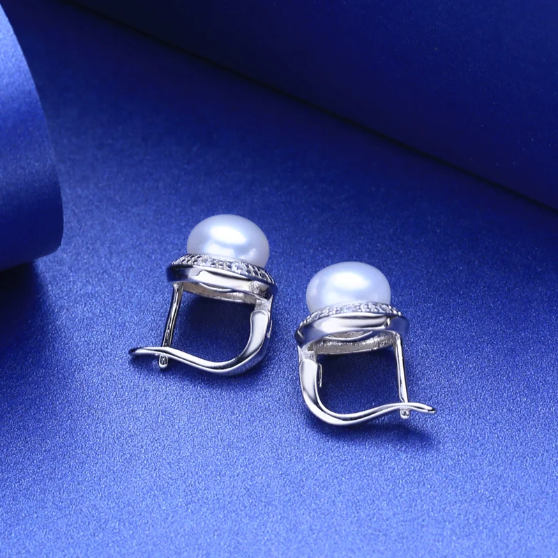 Женские серьги-клипсы FENASY из серебра 925 пробы с кубическим цирконием свадебные